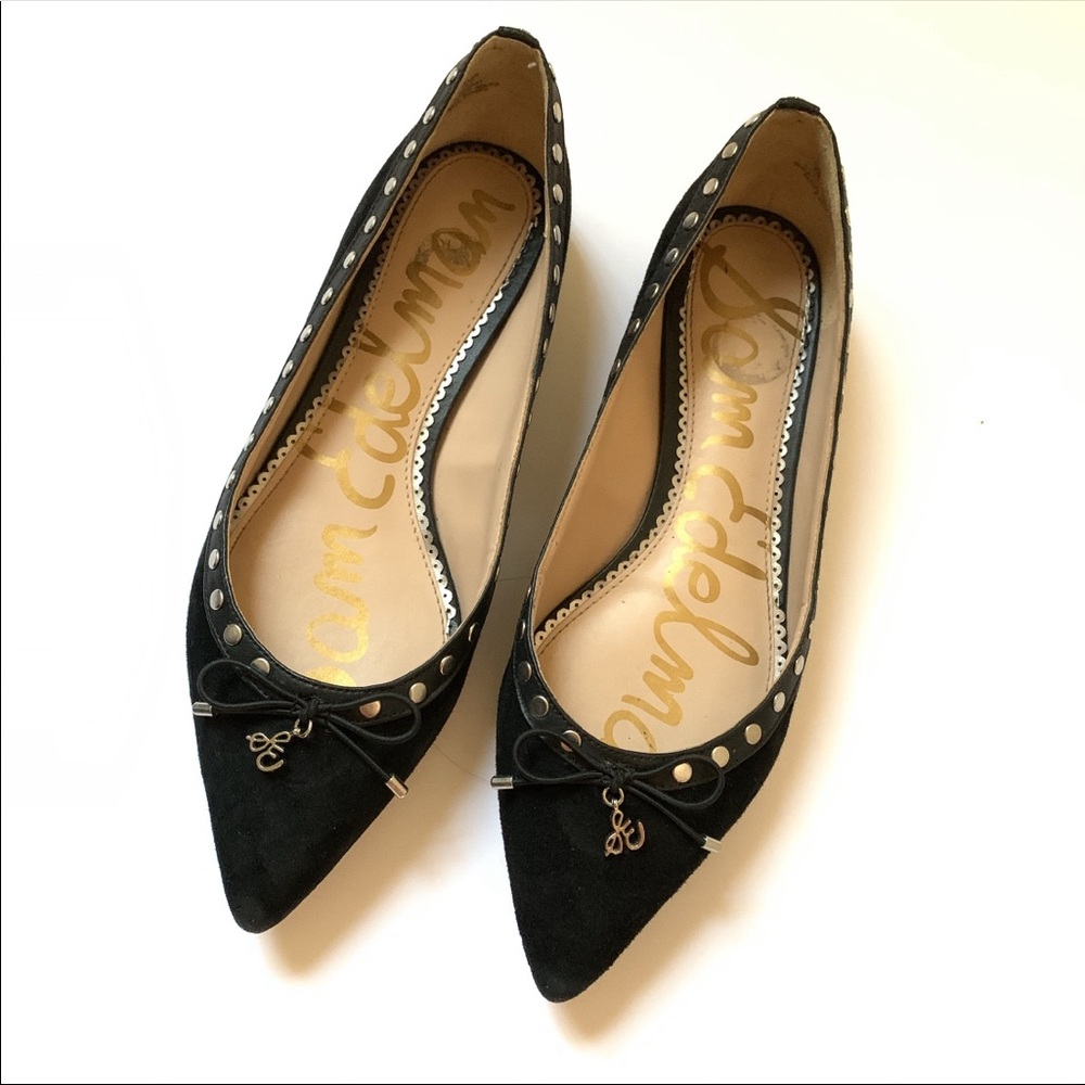 NWOT Sam Edelman Ralf Suede Pointy toe Black flats